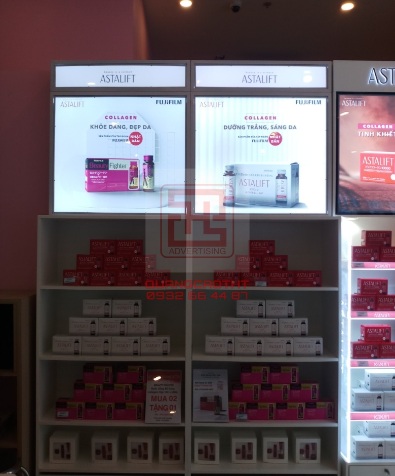 SẢN XUẤT VÀ LẮP ĐẶT HOÀN THIỆN TỦ MỸ PHẨM ASTALIFT 