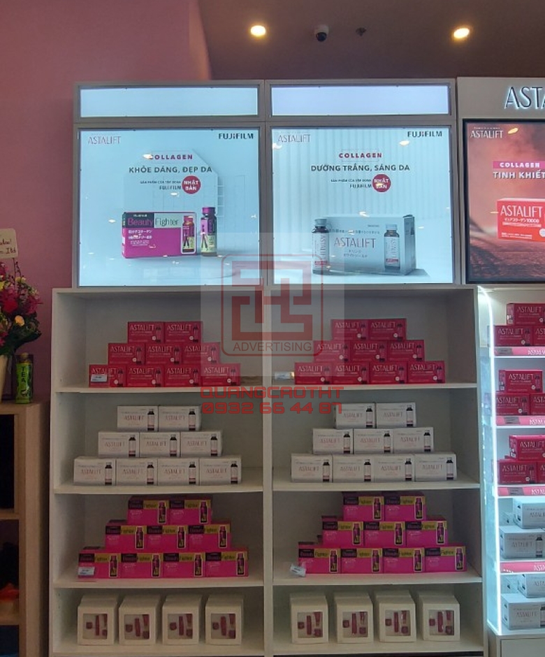 SẢN XUẤT VÀ LẮP ĐẶT HOÀN THIỆN TỦ MỸ PHẨM ASTALIFT 