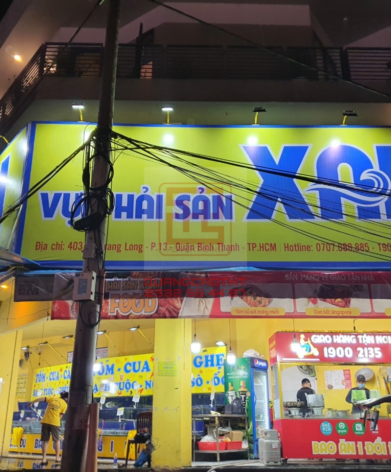 BẢNG HIỆU HẢI SẢN  XANH - CH NƠ TRANG LONG 