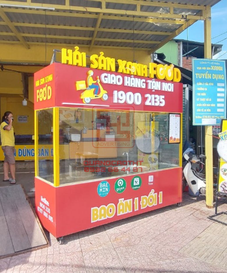 TRANG TRÍ XE BÁN HÀNG - HỆ THỐNG HẢI SẢN XANH FOOD