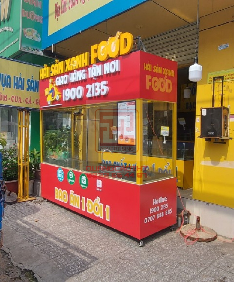 TRANG TRÍ XE BÁN HÀNG - HỆ THỐNG HẢI SẢN XANH FOOD