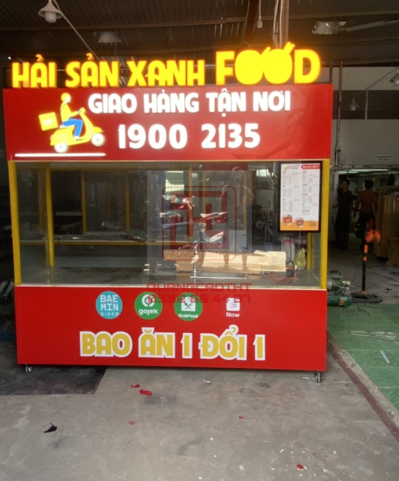 TRANG TRÍ XE BÁN HÀNG - HỆ THỐNG HẢI SẢN XANH FOOD