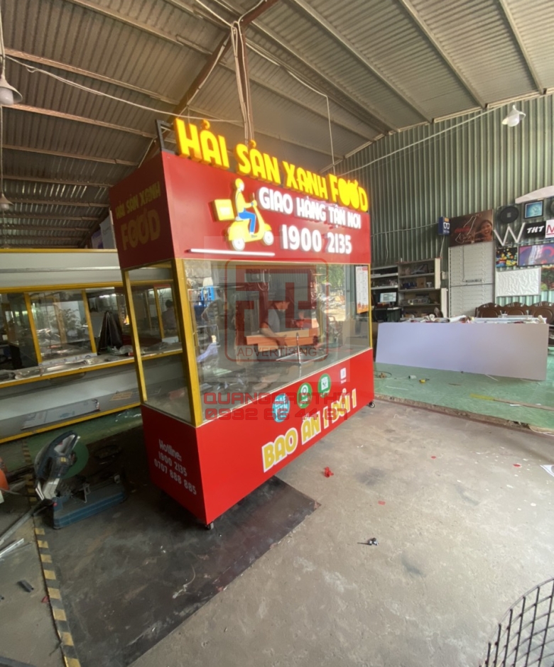 TRANG TRÍ XE BÁN HÀNG - HỆ THỐNG HẢI SẢN XANH FOOD