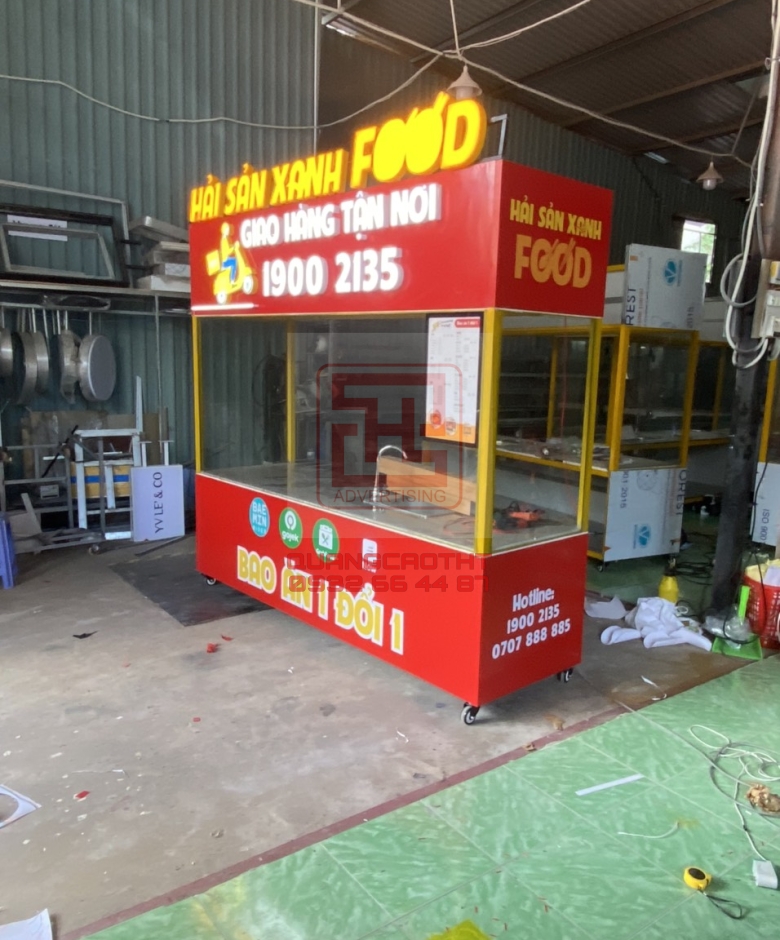 TRANG TRÍ XE BÁN HÀNG - HỆ THỐNG HẢI SẢN XANH FOOD