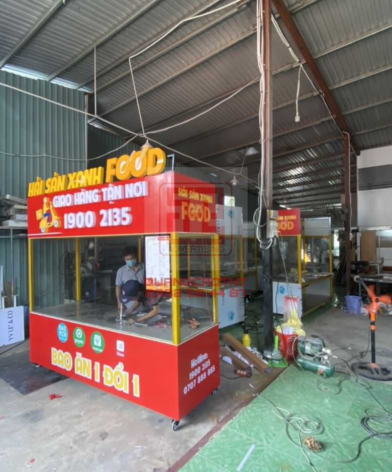 TRANG TRÍ XE BÁN HÀNG - HỆ THỐNG HẢI SẢN XANH FOOD
