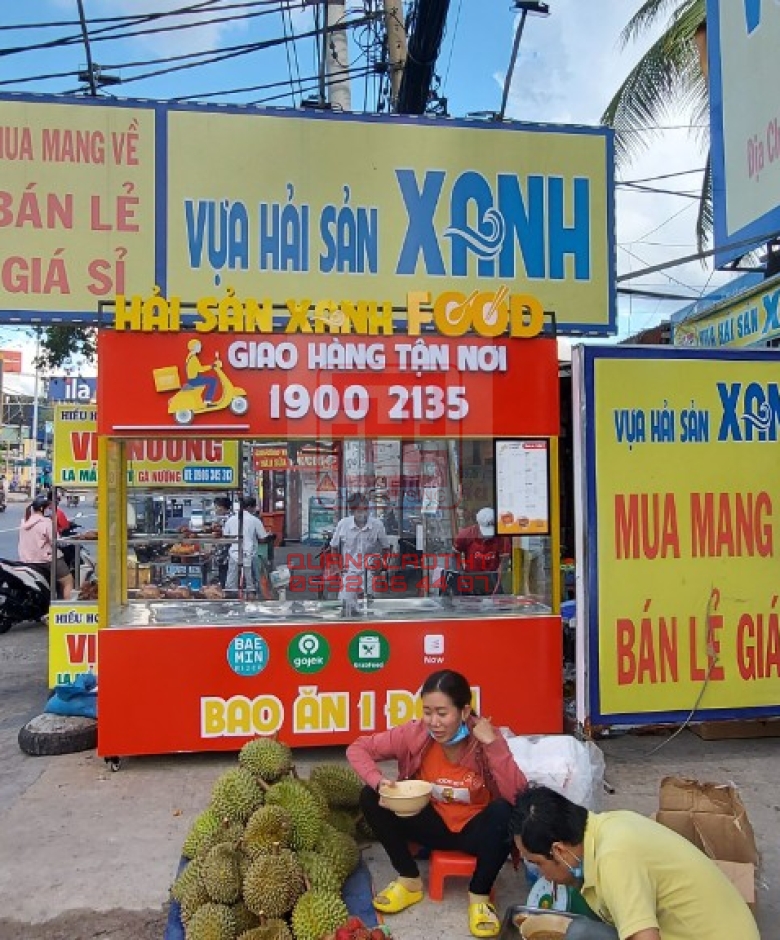 TRANG TRÍ XE BÁN HÀNG - HỆ THỐNG HẢI SẢN XANH FOOD